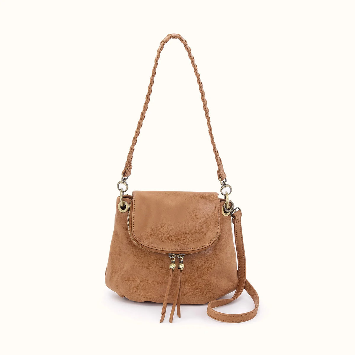 Fern Zip-Flap Crossbody | Buffed Leather | Whiskey