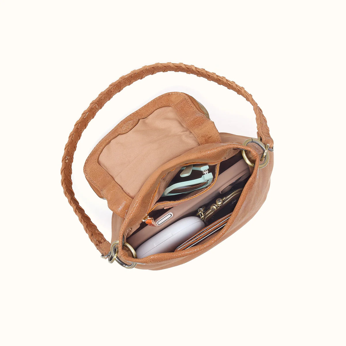Fern Zip-Flap Crossbody | Buffed Leather | Whiskey