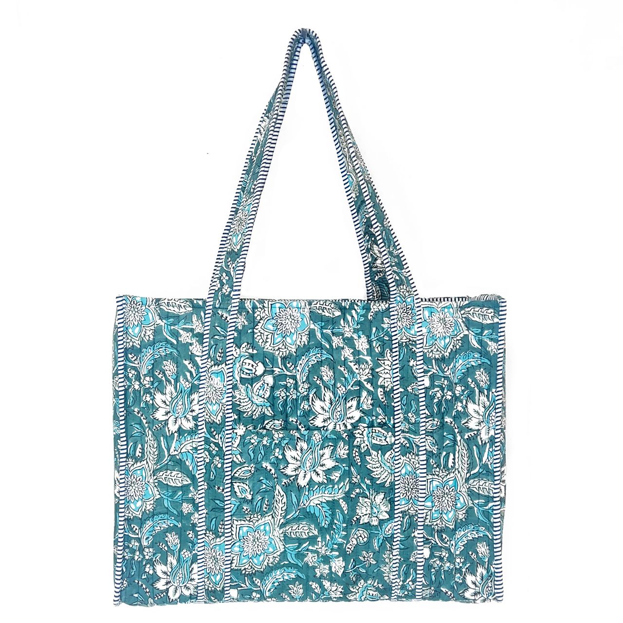 Quilted Tote Bag with Travel Pouch