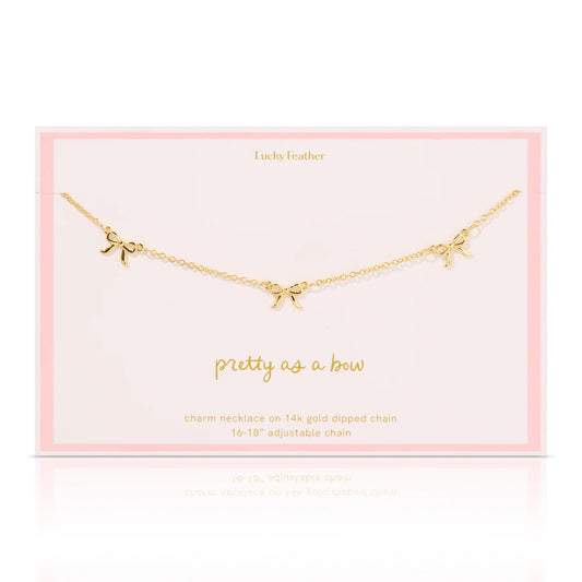 Beautiful Bow Trio Necklace