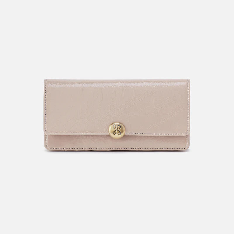 Hutton Large Wallet - Gloss Leather | Stone Gloss