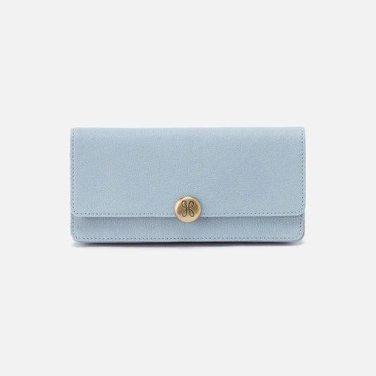 Hutton Large Wallet - Micrograin Leather | Dusted Sky