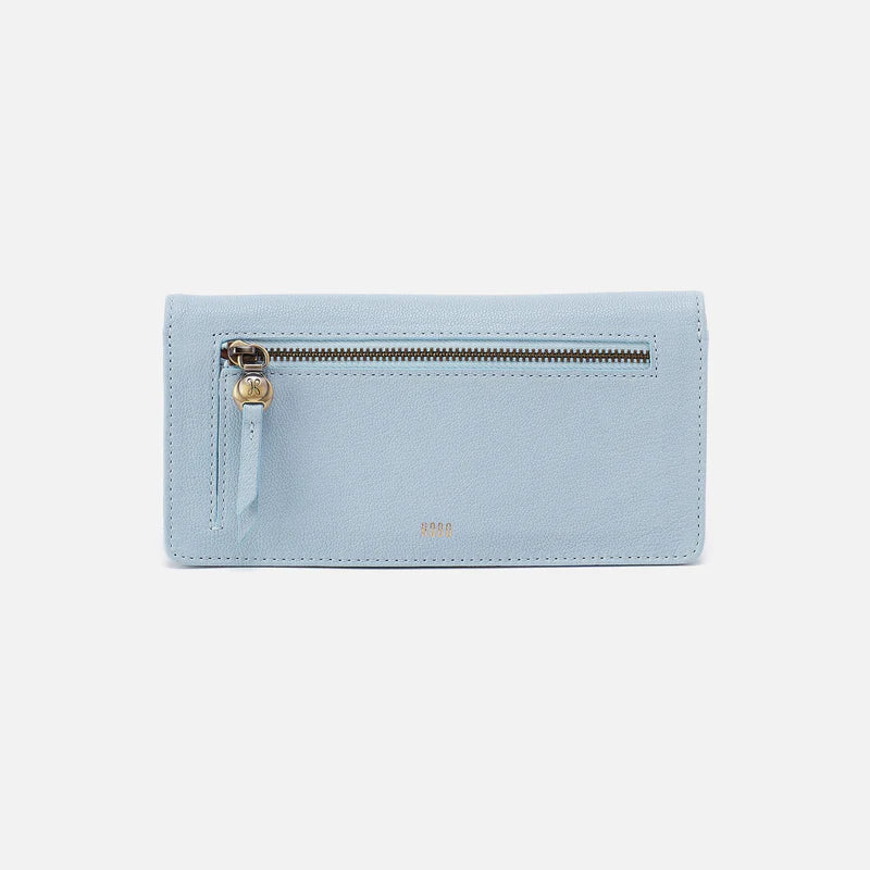 Hutton Large Wallet - Micrograin Leather | Dusted Sky