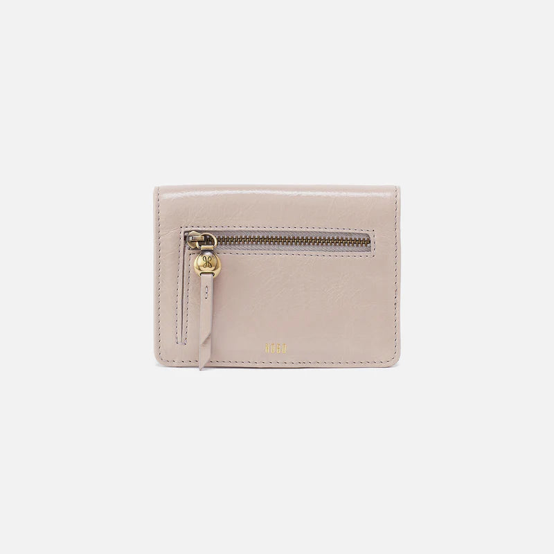 Hutton Small Wallet - Gloss Leather | Stone Gloss