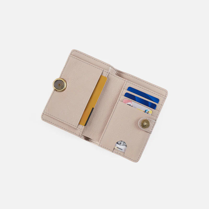 Hutton Small Wallet - Gloss Leather | Stone Gloss
