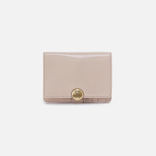 Hutton Small Wallet - Gloss Leather | Stone Gloss