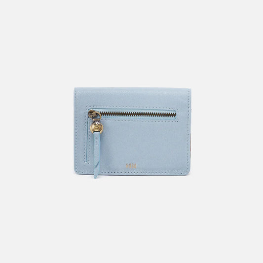Hutton Small Wallet - Micrograin Leather | Dusted Sky