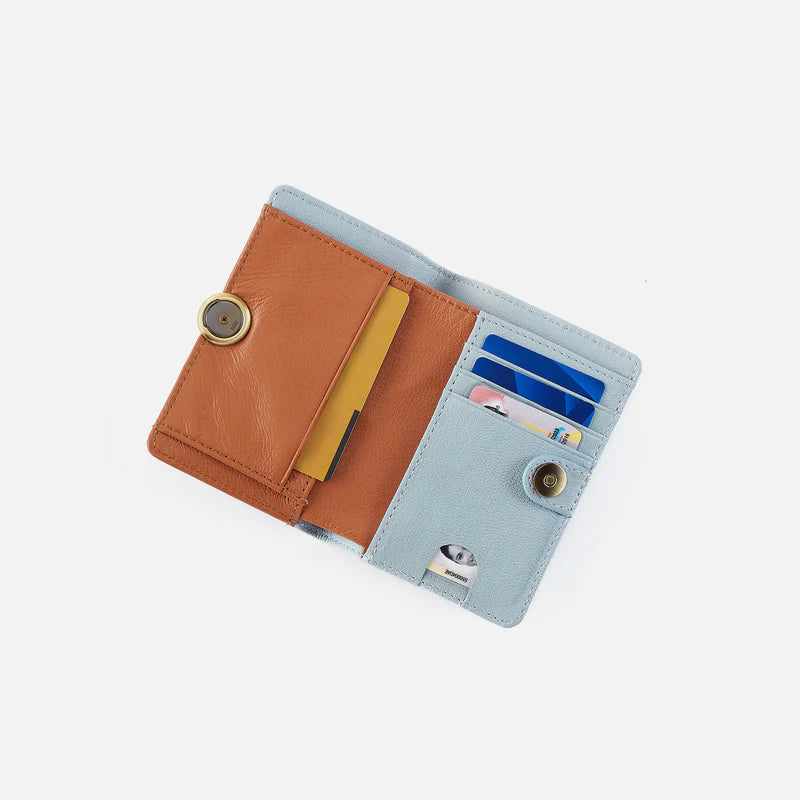 Hutton Small Wallet - Micrograin Leather | Dusted Sky