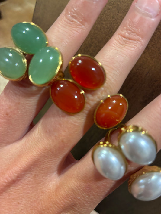 Chunk Triple Stone Ring