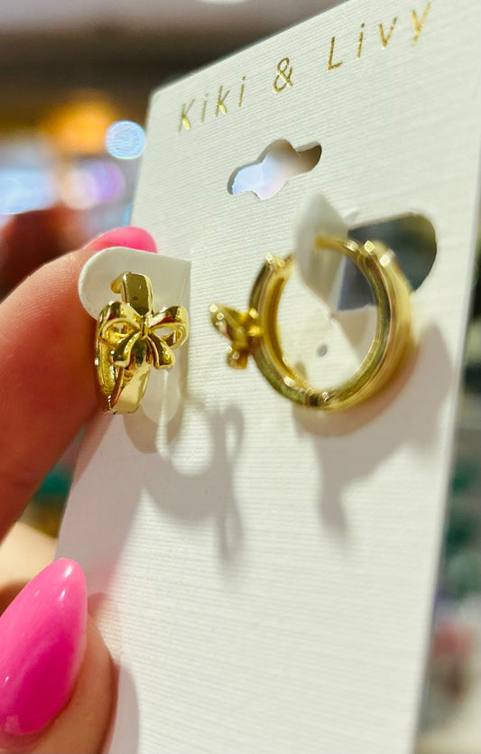 Gold Bow Huggers
