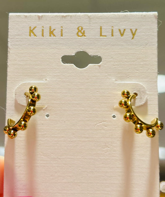 Gold Ball Hoops Silver/Gold