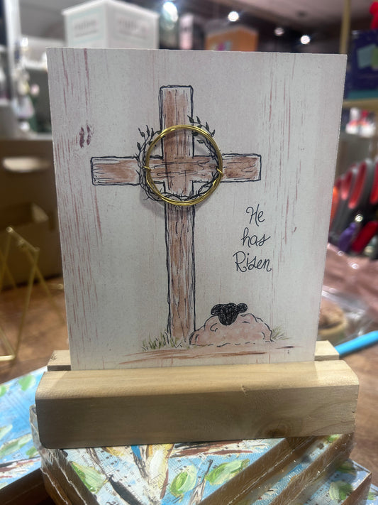 He Has Risen Table Cross