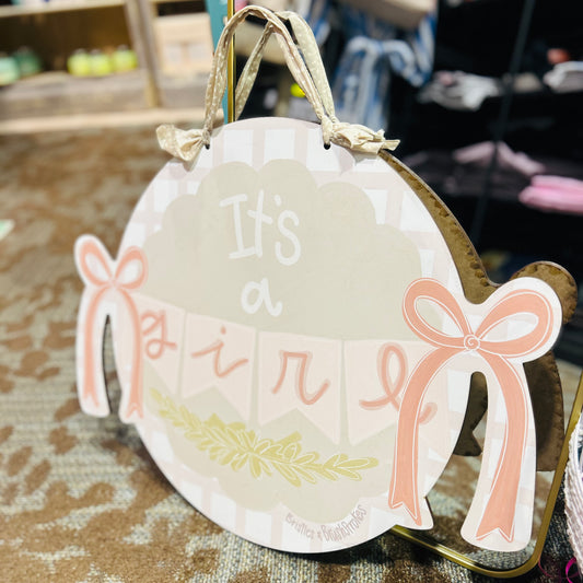 Bristles and Brushstrokes Baby Door Hanger