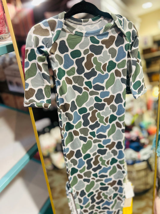Knotted Gown- Pebble Camo