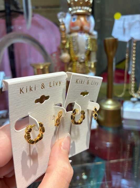 Bling Huggies with Colored Stones
