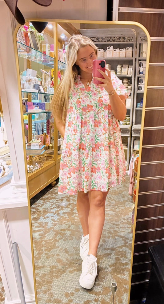 Watercolor Floral Dress