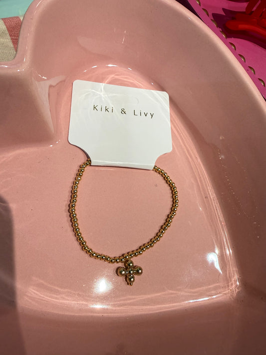 Single Bubble Cross Bracelet