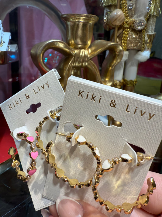 Hoops with Heart Studs