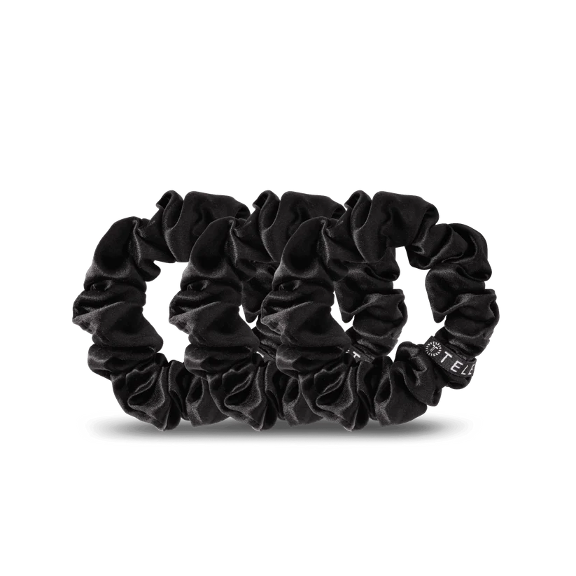Silk Hair Scrunchie | Jet Black