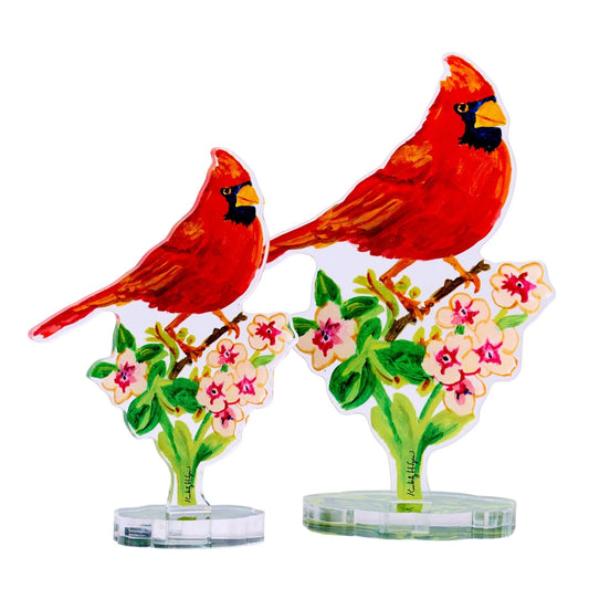 Spring Cardinal Acrylic Flower