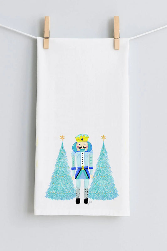 Laura Blue Nutcracker Tea Towel