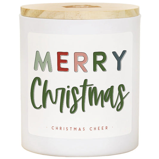 Merry Christmas Colorful Candle