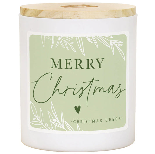 Merry Christmas Heart Candle