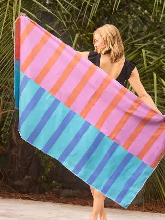 Beach Towel - Pink & Teal