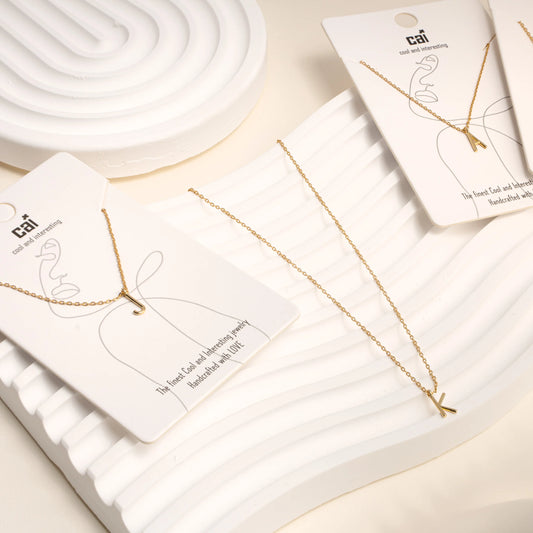 Gold Mini Initial Necklace