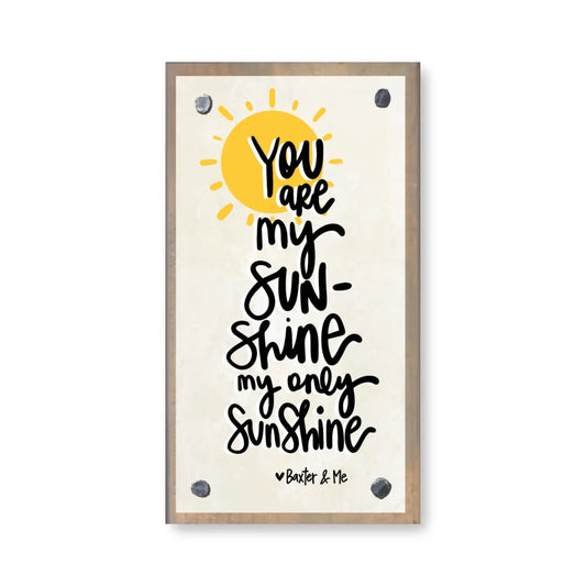 My Sunshine Driftwood Happy Block