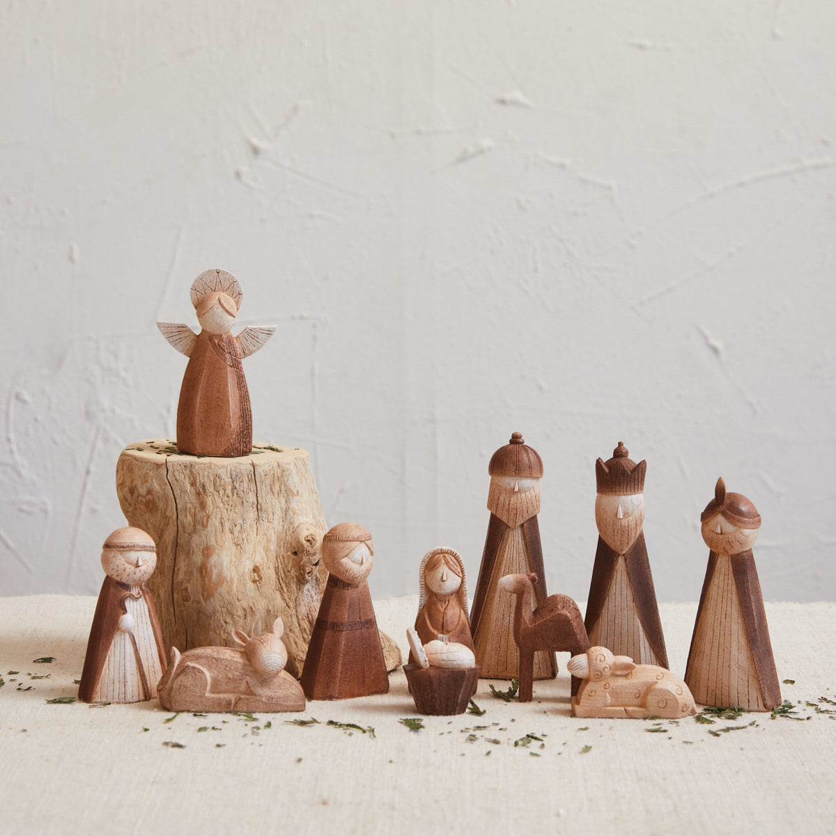 Resin Nativity Wood Finish - Set