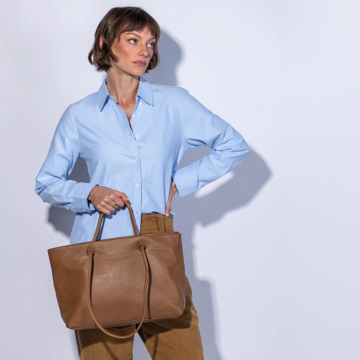 Studio Softie Tote | Pebbled Leather | Timber Brown