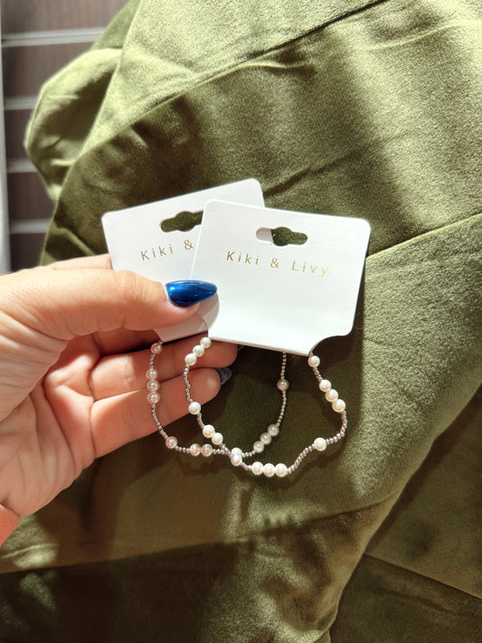 Silver Pearl Bracelet