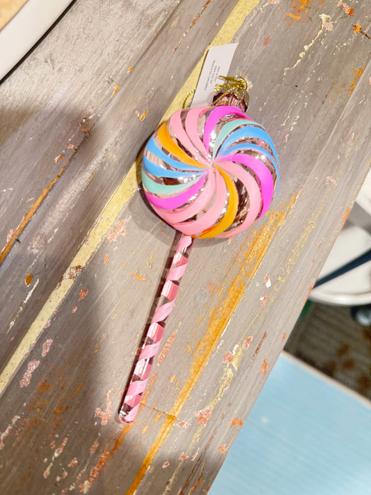 Glass Lollipop Ornament
