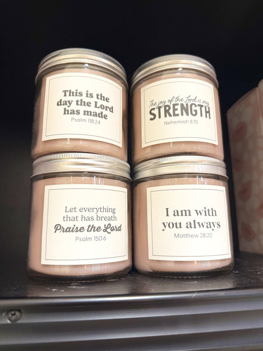 Sweet Grace Bible Verse Candle