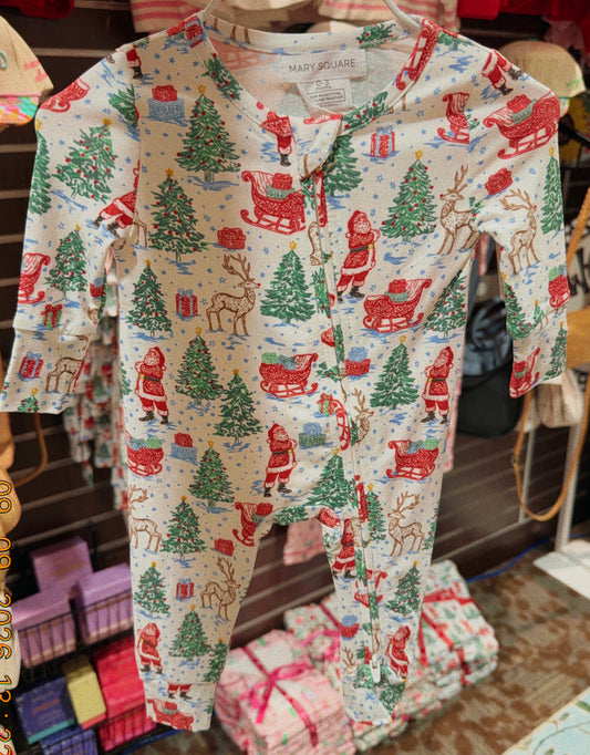 Baby PJ Onesie Tidings and Toile