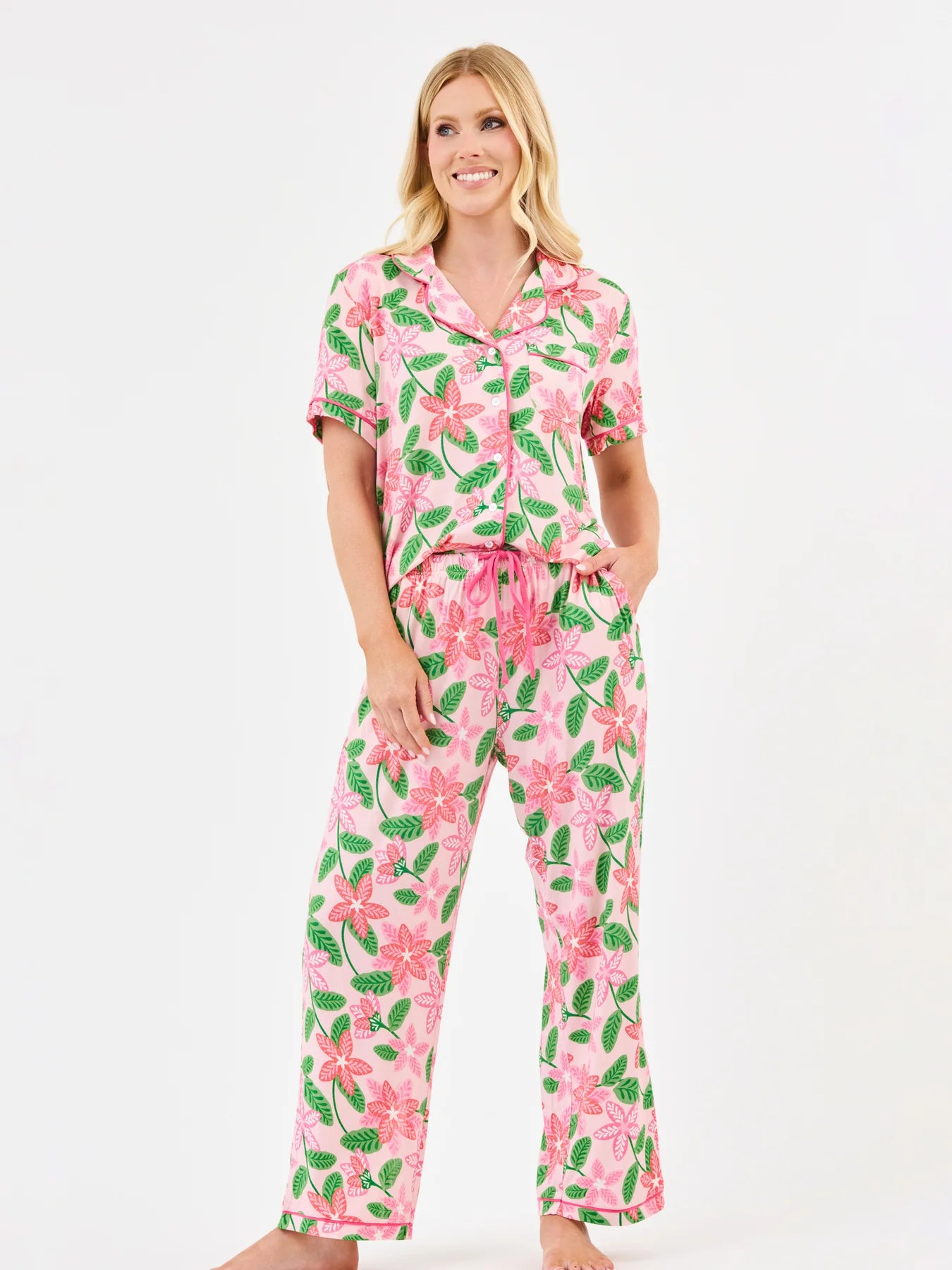 Women's Charlotte Pants Set | Island Muse Pink