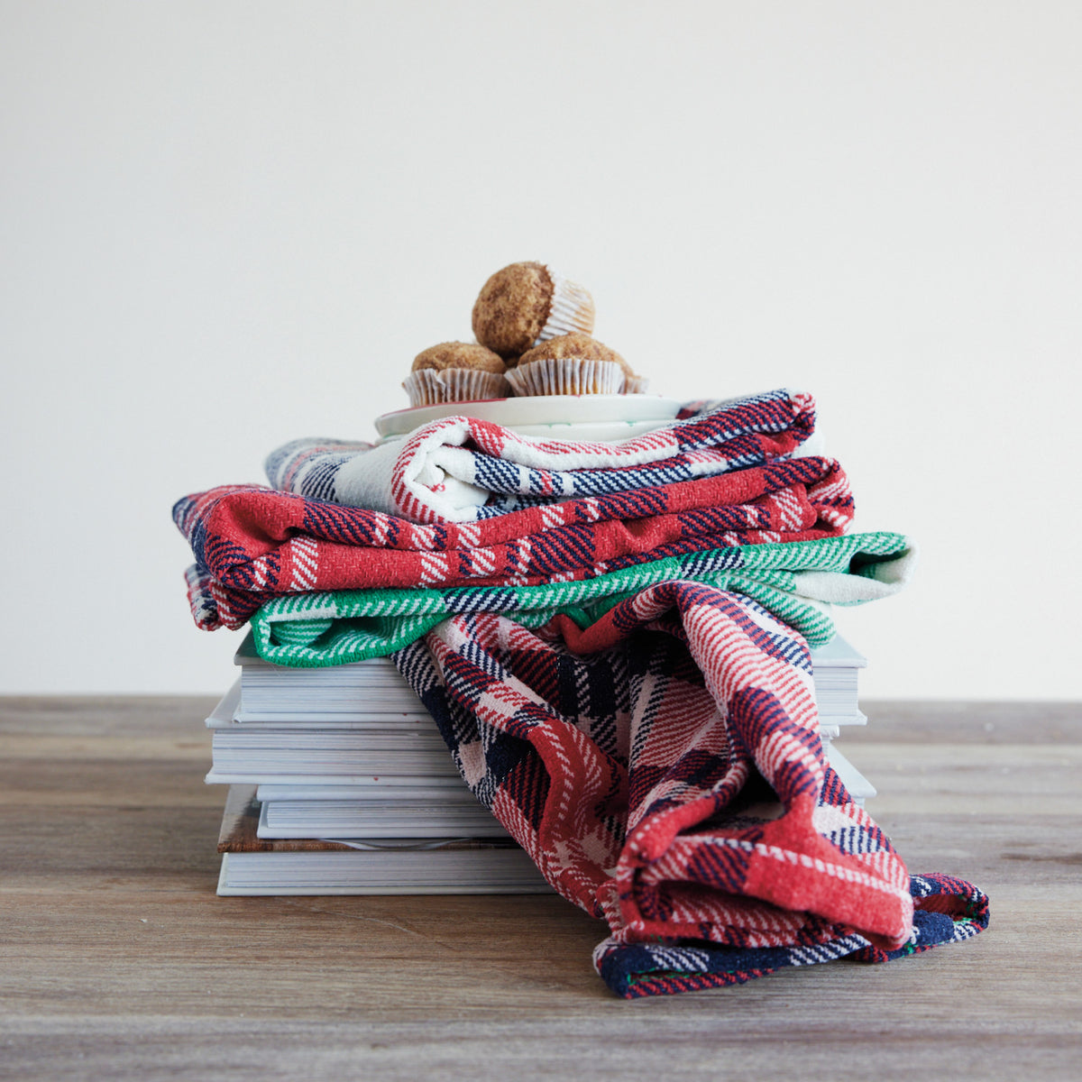 Woven Plaid Microfibre Tea Towel, 4 Styles
