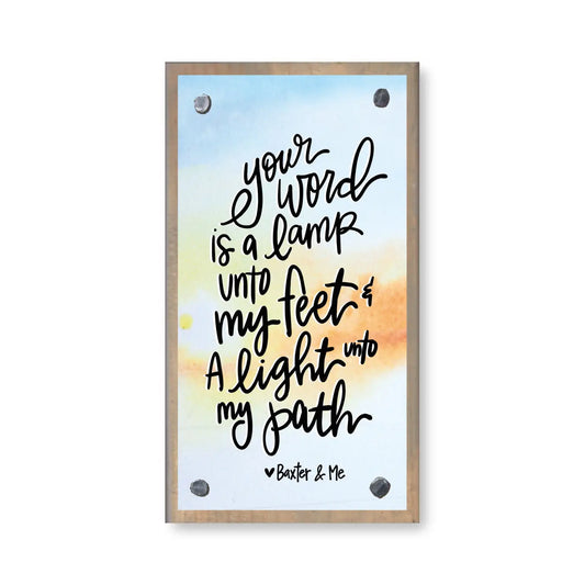 Your Word Is A Lamp Driftwood Happy Block