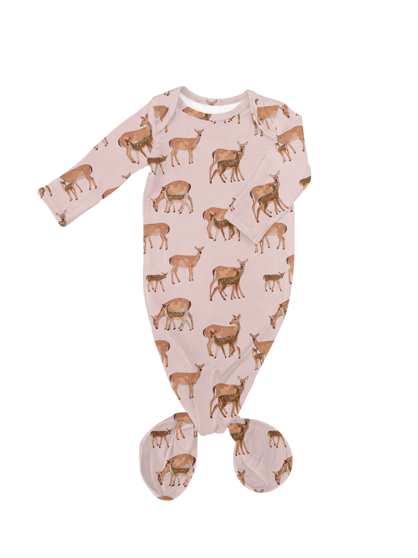 Does & Fawns - Knotted Infant Gown: 0-3 mo