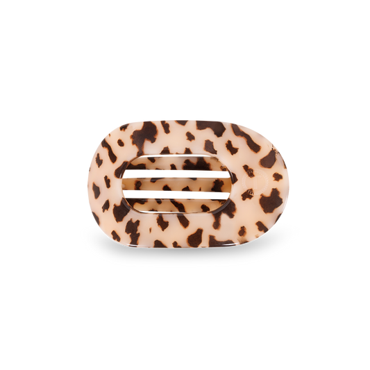 Round Flat Hair Clip | Blonde Tortoise