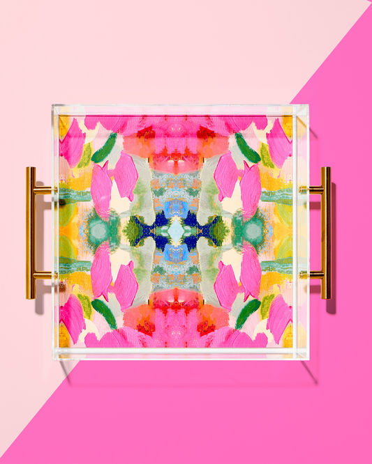 Pink Paradise (Laura Park Designs) Acrylic Large Tray