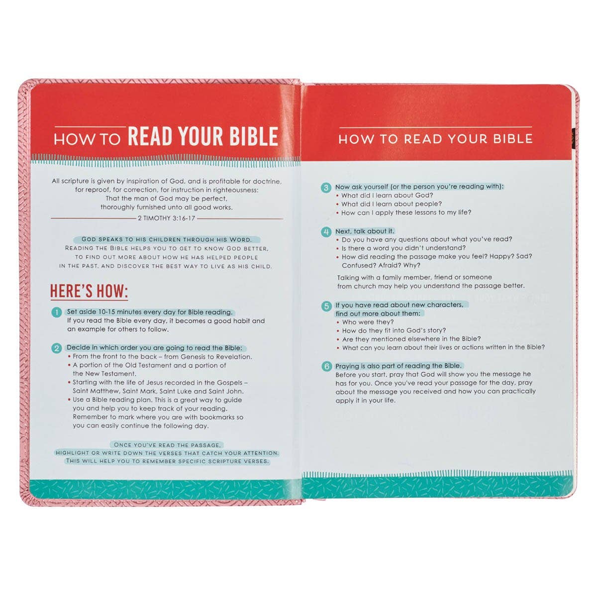 KJV Bible Kid Edition Faux Leather, Light Pink
