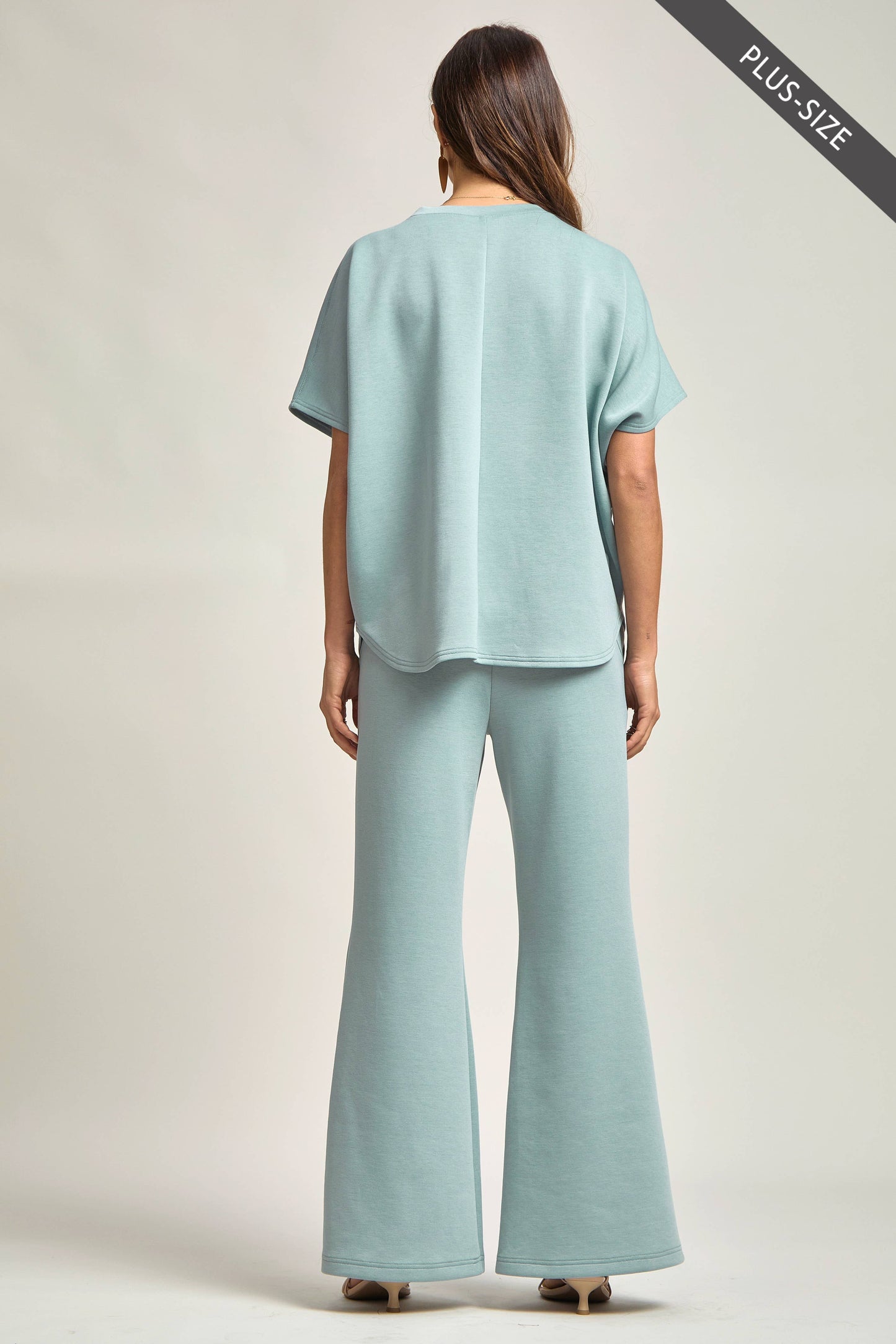 Poncho Set Grey (Curvy)