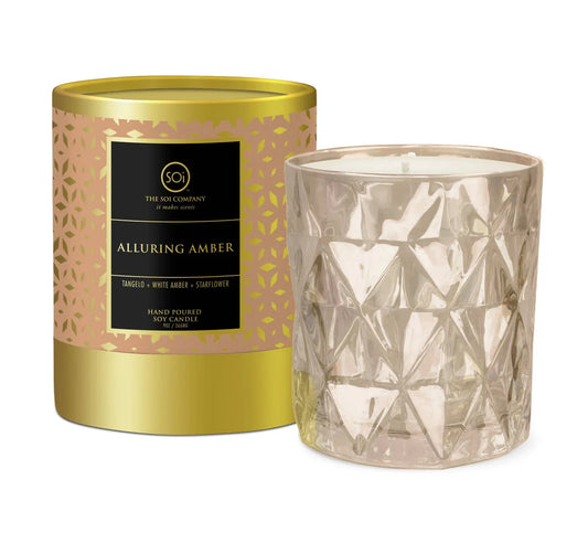 Alluring Amber 9oz Luxe Shimmer Box Candle