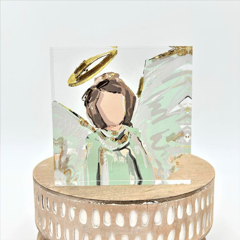 Acrylic Gold Angel w Foil Halo ©Dana Shoops