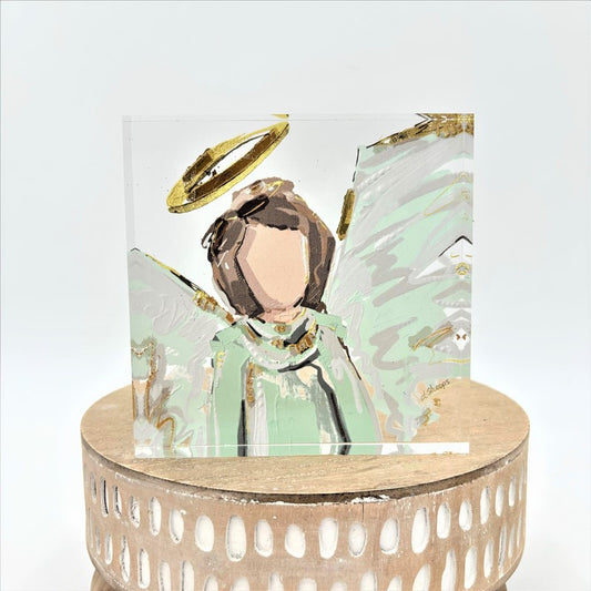 Acrylic Gold Angel w Foil Halo ©Dana Shoops