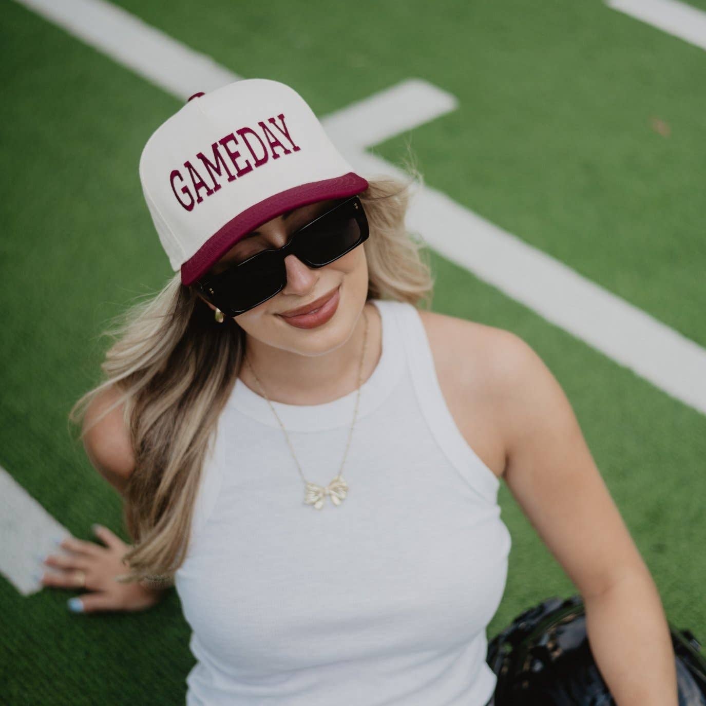 GAMEDAY  Two-Toned Vintage Hat: Navy and White