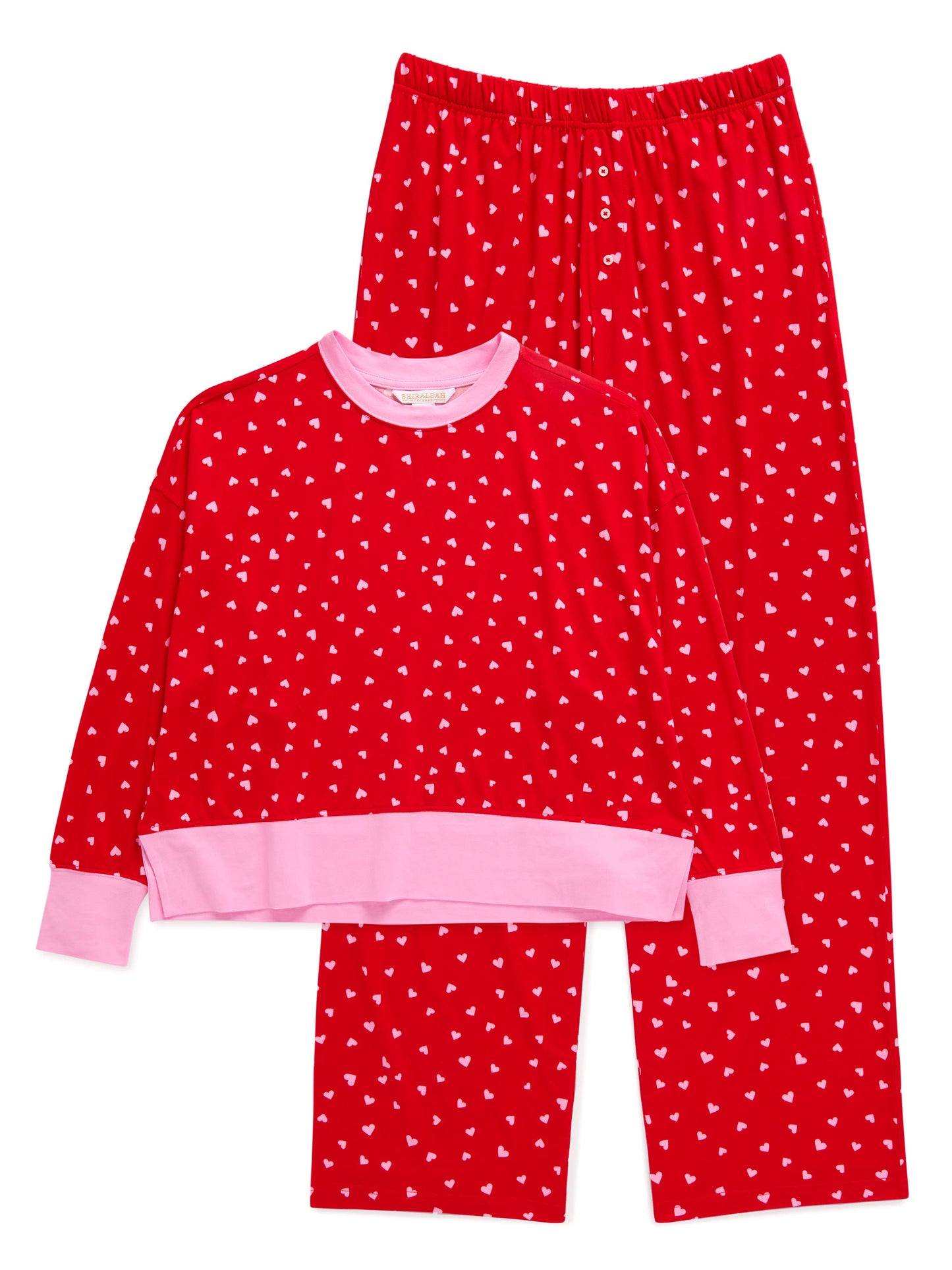 MINI HEARTS ULTRA-SOFT JERSEY KNIT PJ SET