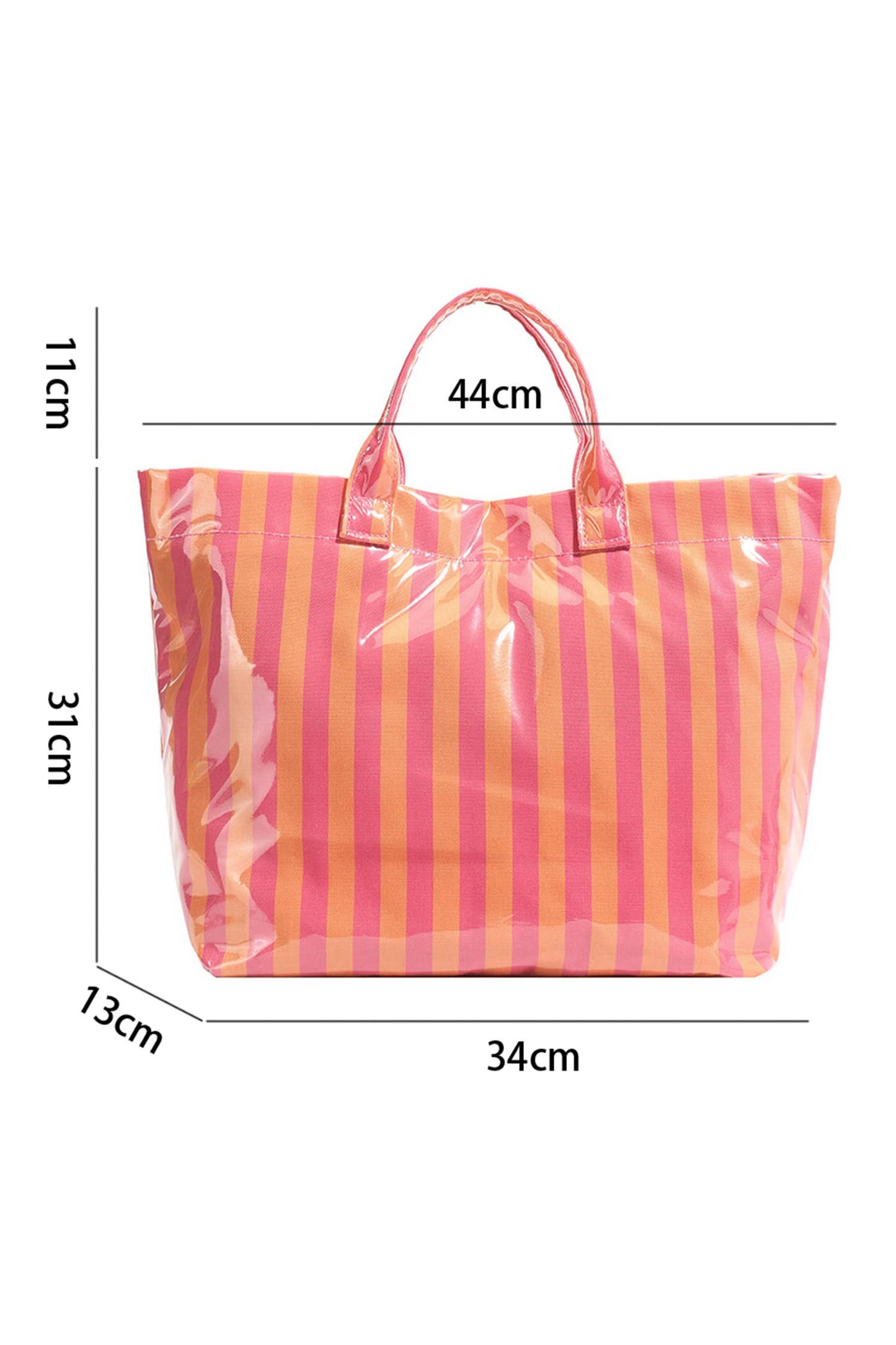 LDC Glossy Striped Tote One Size